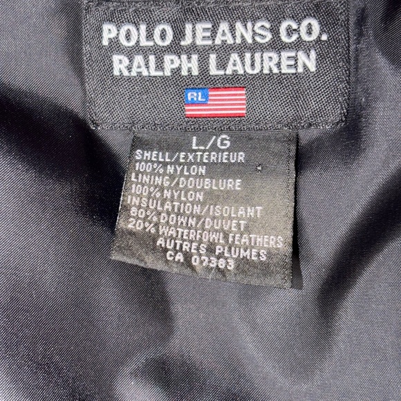 Vintage Men’s Orange Size Large Polo Jeans Co Ralph Lauren Puffer 🧡 - Picture 2 of 13